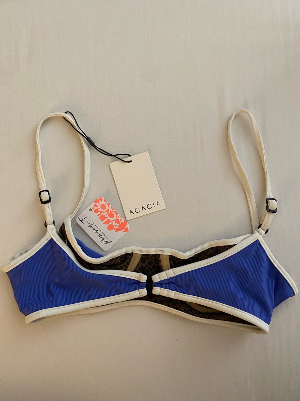 NWT Acacia Swimwear Sadie Ribbed Piped Top - Picture 7 of 12